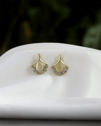 Golden Petal Elegance Studs - Clooz